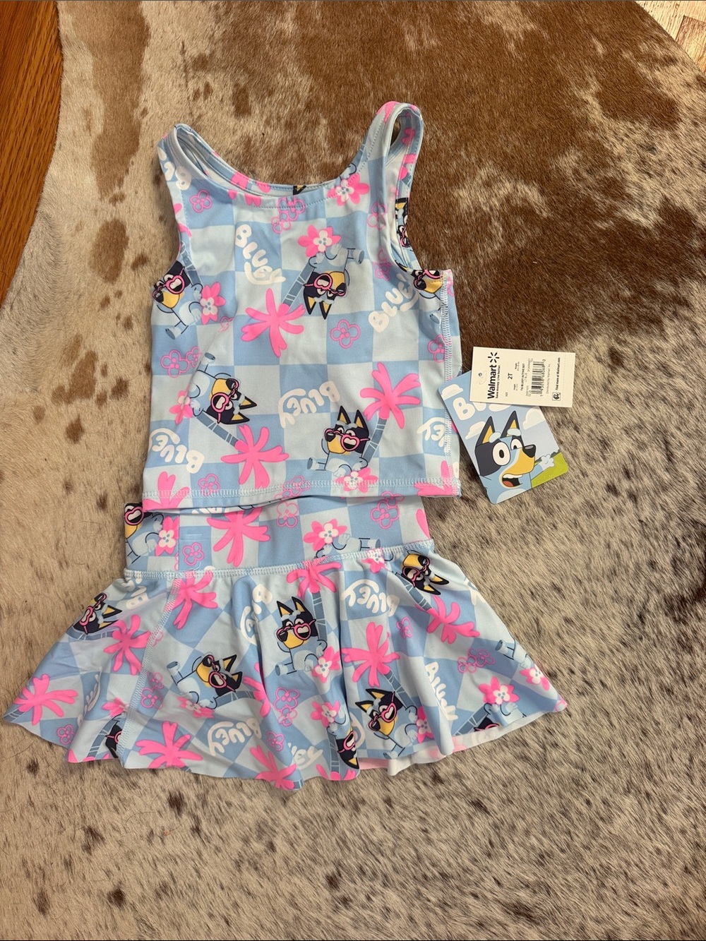 Bluey Kids Two-Piece Athletic Set - Light Blue & Pink